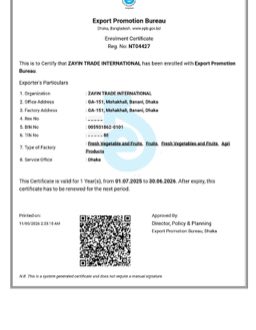Export Registration, EPB document